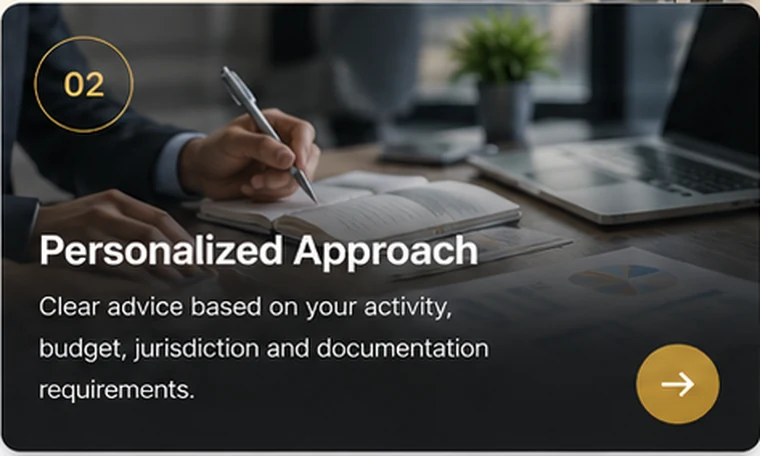 Personalized approach for business setup and documentation